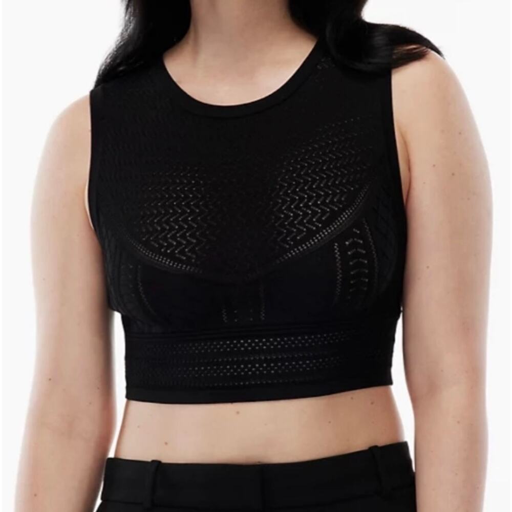 Aritzia Babaton Pointelle Women's Black Tank M